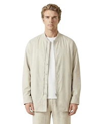 Modenaire Men's Long Sleeve Stand-Collar Zip-Front Jacket