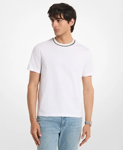 Michael Kors Men's Contrast Tipping Crewneck T-Shirt