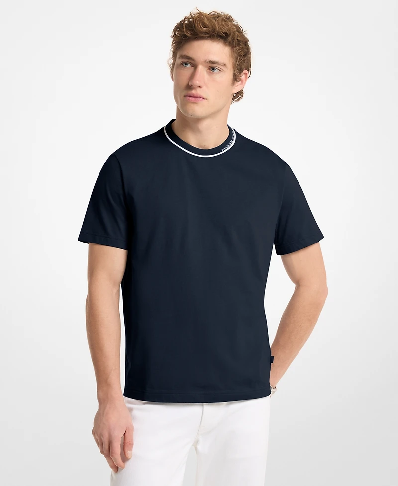 Michael Kors Men's Contrast Tipping Crewneck T-Shirt