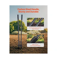 Sugift 57.5 inch Post Hole Digger Heavy Duty Carbon Steel Handle Clamping