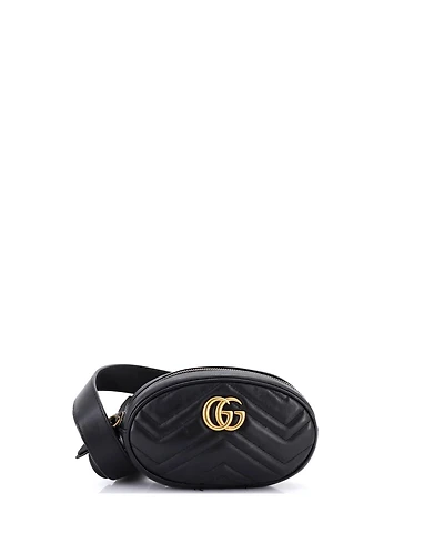 Pre-Owned Gucci Gg Marmont Belt Bag Matelasse Leather