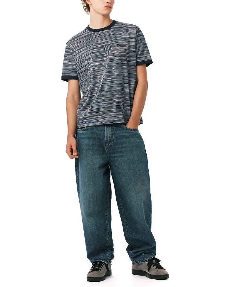 Buffalo David Bitton Men's Horizontal Stripe Pattern T-Shirt