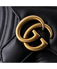 Pre-Owned Gucci Mini Gg Marmont Flap Bag Matelasse Leather