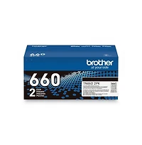 Brother TN6602PK 2600 Page Yield High Yield Toner Cartridge, 2 Pack
