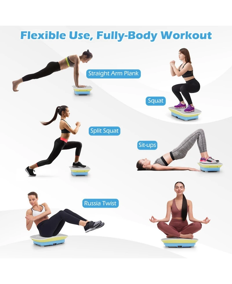 Inolait Vibration Plate Exercise Machine for Lymphatic Drainage and Weight Loss with 10 Speed Intensities