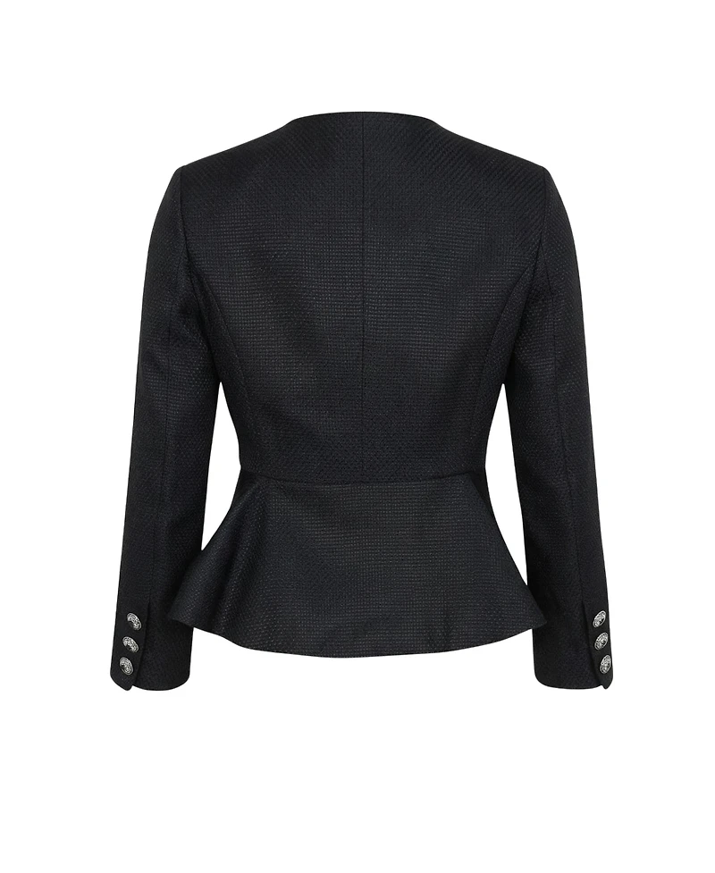 Modenaire Women's Textured Peplum Blazer