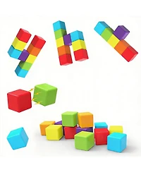 Gnuadz 1.65 Inch Magnetic Stacking Cubes Sensory Montessori Toddler Toy