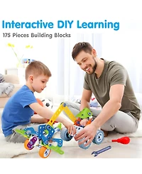 Gnuadz 175-piece Stem Building Toys Educational Construction Set - A