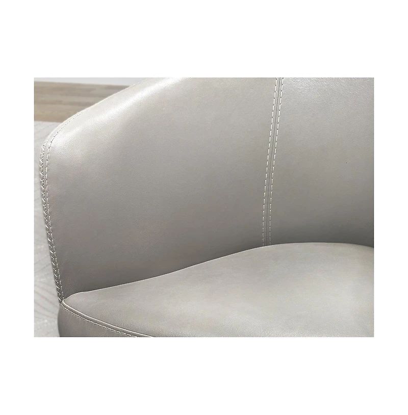 Parker Living Steamboat Ice 100% Italian Leather Swivel Club Chair