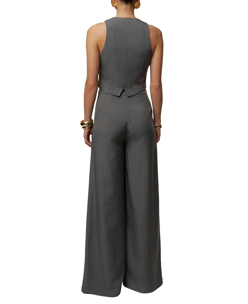 Jluxlabel Women's Relaxed Pinstripe Pant Set