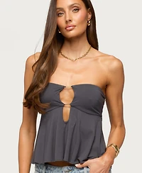 Edikted Women's Nikita Strapless Cutout Top