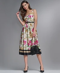 Karl Lagerfeld Paris Women's Sleeveless Belted Dress