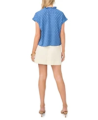 Vince Camuto Women's V-Neck Short-Sleeve Top