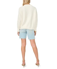 Vince Camuto Women's Star Motif Crewneck Sweater