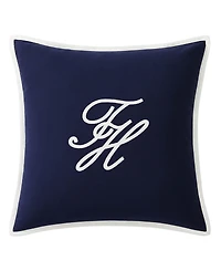 Tommy Hilfiger Swim Shop Monogram Cotton Decorative Pillow, 20" x 20"