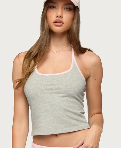 Edikted Women's Yurie Contrast Halter Top