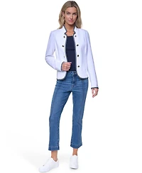 Nautica Women's Cotton-Blend Band Collar Captain Jacket