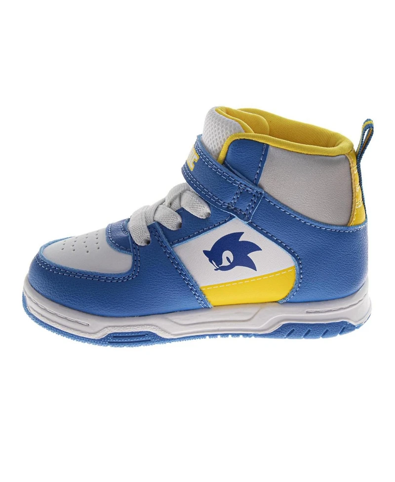 Sonic The Hedgehog Little Boys Blue High-Top Sneakers