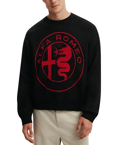 Cotton On Men's Modern Box-Fit Crew Knit Long-Sleeve Sweater