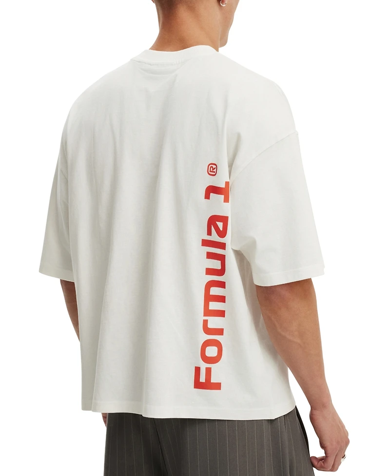 Cotton On Men's Cropped Modern-Fit License T-Shirt