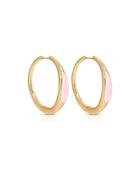 Ettika 18k Gold-Tone Gemstone Abyss Hoop Earrings