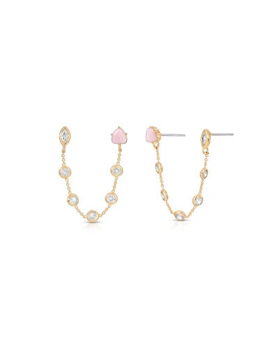 Ettika Double Piercing Turquoise Earrings