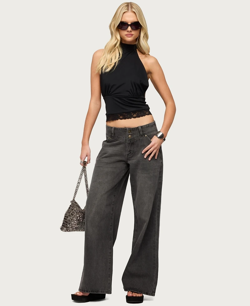 Edikted Women's Meredith Low Rise Jeans