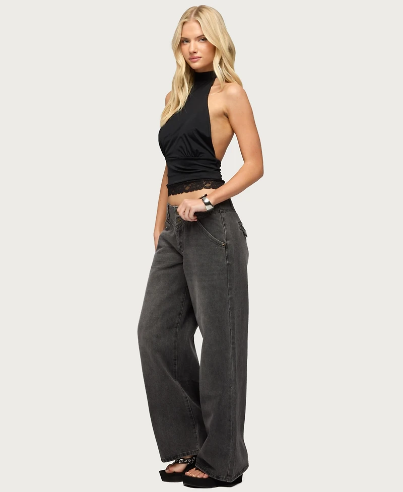 Edikted Women's Sandra Lacey High Neck Halter Top
