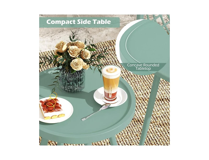 Boyel Living 3 Piece Patio Chair Set with Pp Seat and Tabletop for Porch