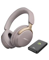 Bose QuietComfort Ultra Headphones, Sandstone with Extreme Portable Wireless Charger