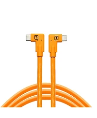Tether Tools TetherPro 15' Usb-c Right-Angle to Usb-c Right-Angle Cable, High Visibility Orange
