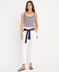 Good American Women's Gingham Camisole Sweater Tank Top