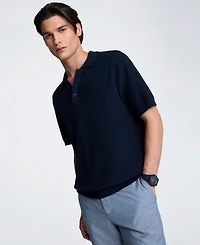 Kenneth Cole Men's Cotton Short-Sleeve Polo Sweater