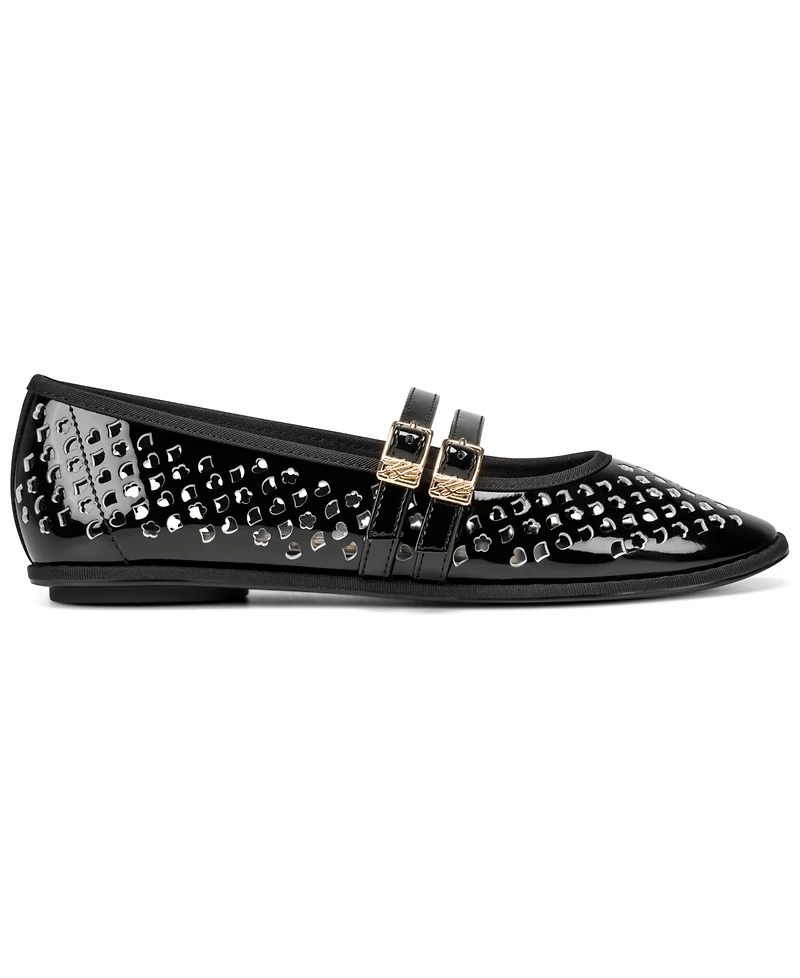 Karl Lagerfeld Paris Women's Vanyel Strappy Mary Jane Ballet Flats