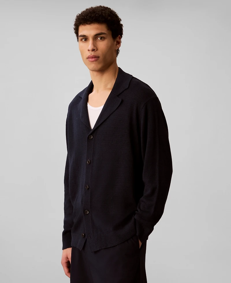Calvin Klein Men's Linen-Blend Regular-Fit Sweater