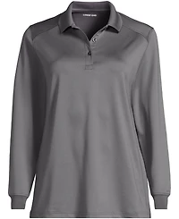 Lands' End School Uniform Women's Long Sleeve Rapid Dry Polo Shirt
