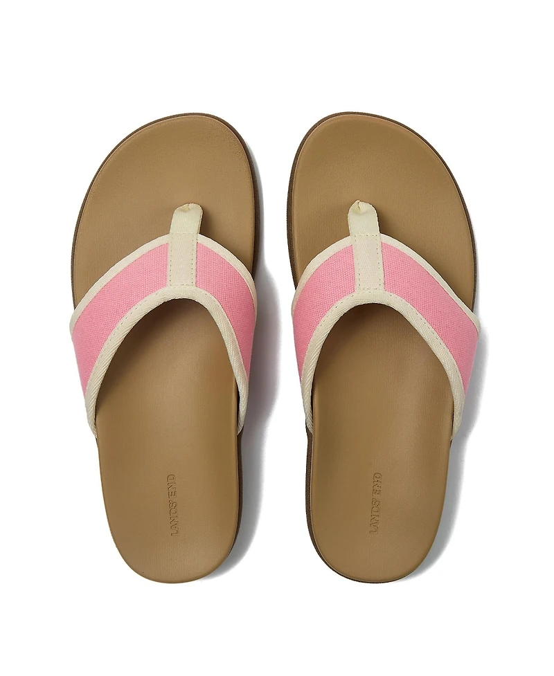 Lands' End Women's All Day Comfort Canvas Flip Flops