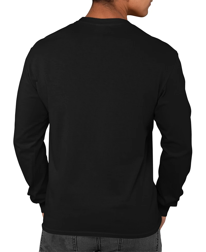 La Pop Art Men's Dog Leash Word Long-Sleeve T-Shirt