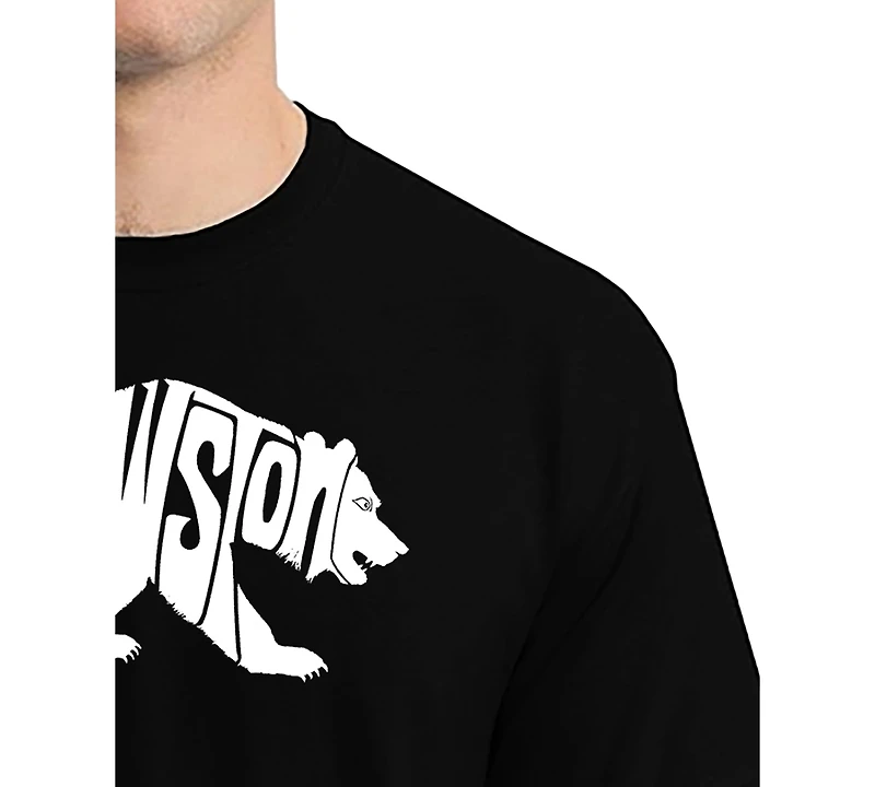La Pop Art Men's Yellowstone Bear Word T-Shirt