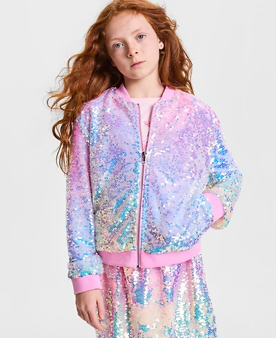 Epic Threads Girls' Xs-xl Sequin Bomber Jacket, Macy's Exclusive