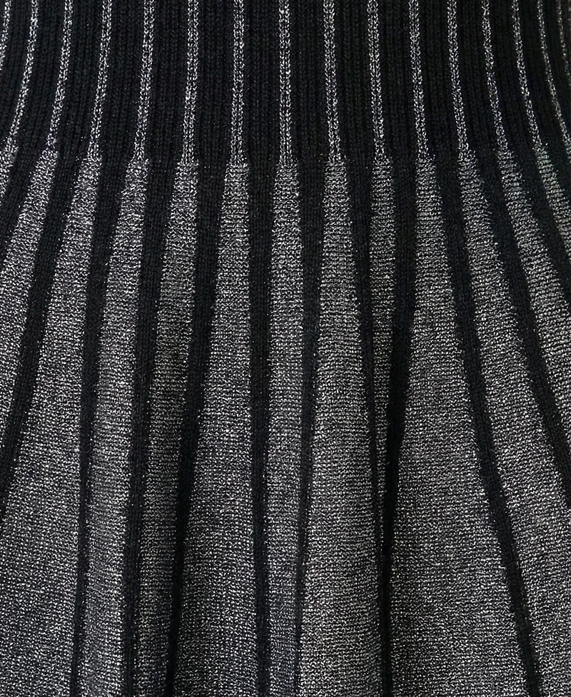 Modenaire Women's Sleeveless Rib-Knit Flared Mini Dress