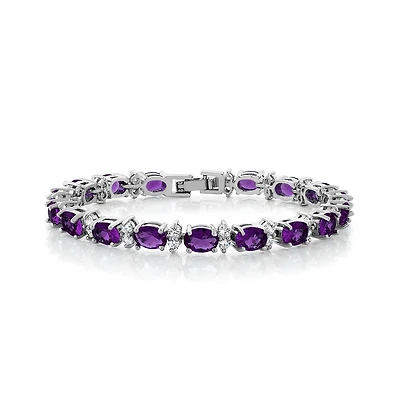Gnuadz Women's Tennis Bracelet Oval Round Cz 7 Inch