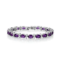 Gnuadz Women's Tennis Bracelet Oval Round Cz 7 Inch