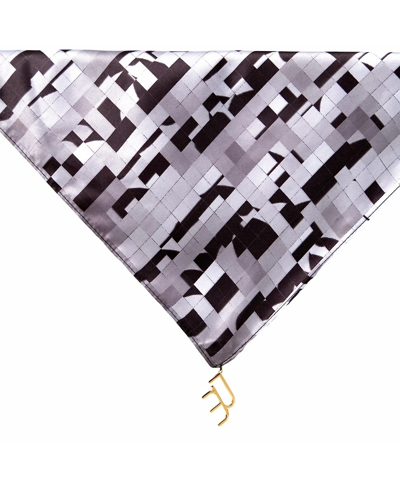 Dai Moda Etc Print Versa Scarf with logo hardware