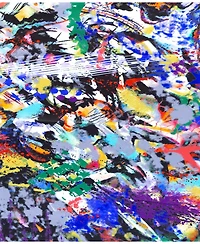 Dai Moda Frenzy Print Versa Scarf with logo hardware