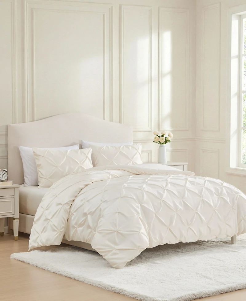Laura Ashley Pintuck Solid Satin 2-Pc. Comforter Set, Twin Xl