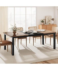 gaomon 78.7" Long Mdf Rectangle Industrial Dining Table