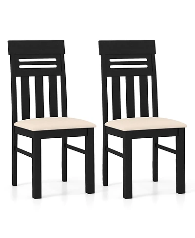 Slickblue Set of 2 High Back Dining Chairs for Kitchen Room