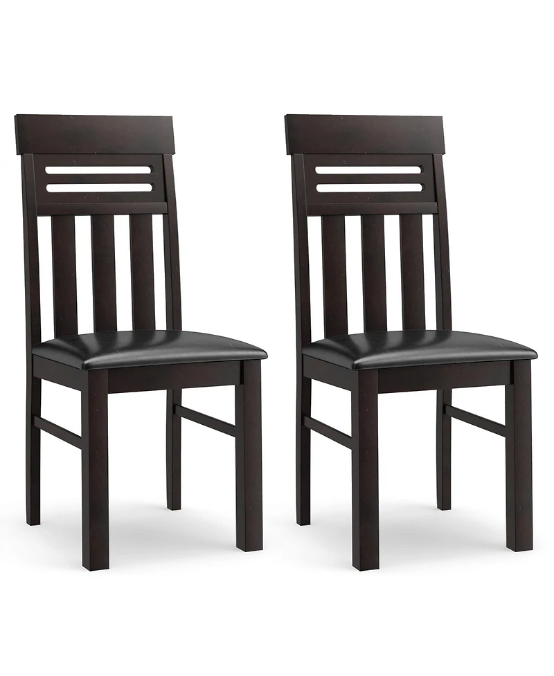 Slickblue Set of 2 High Back Dining Chairs for Kitchen Room