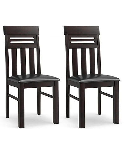 Slickblue Set of 2 High Back Dining Chairs for Kitchen Room